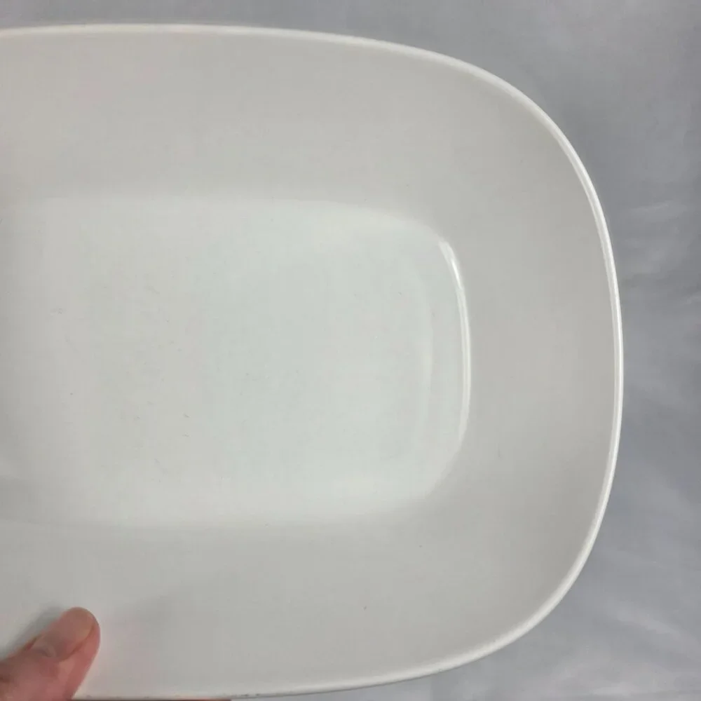 Noritake Blue Haven 9 Inch Rectangle Serving Bowl Blue Flowers & Bands